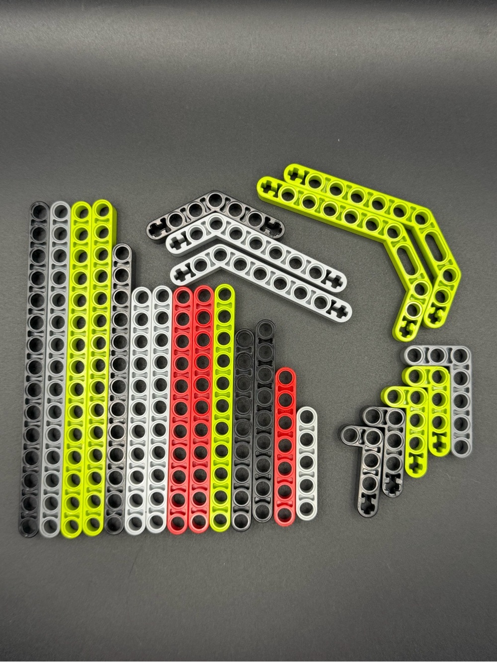 Lego Technic Liftarm Beam Set - Black, Lime Green, Light Gray, Red